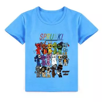 Футболка детская 2D Футболка Sprunki детская с коротким рукавом 160 белый