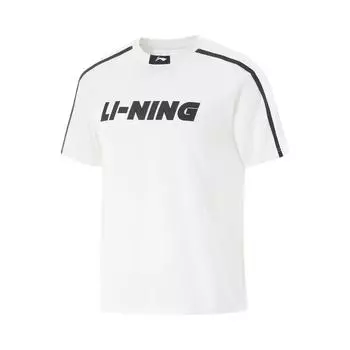 Футболка детская Li Ning футболка влагоотводящая свободная удобная с круглым вырезом и коротким рукавом детские топы белого цвета YHSU311-1 2XL