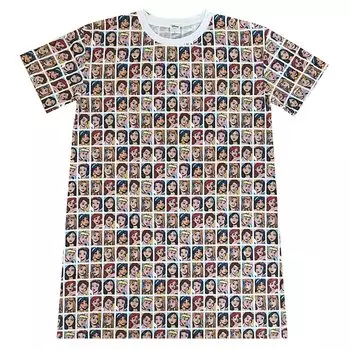 Футболка Disney Pixar Long White AWDS7203 с изображением лица/узора