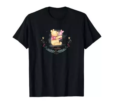 Футболка Disney Winnie the Pooh and Piglet Friendship and Embrace чёрный