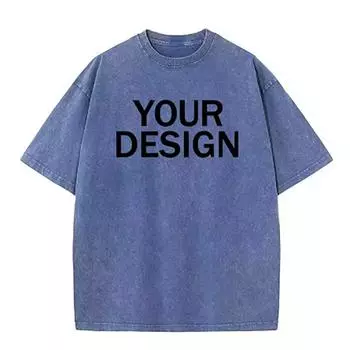 Футболка DIY 001 из хлопка, стиранная, винтажная, с индивидуальным принтом, оверсайз, с коротким рукавом, футболка рэпера, уличная одежда, мужская футболка S