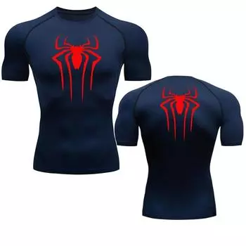 Футболка для бега, мужская компрессионная рубашка с короткими рукавами, летняя быстросохнущая футболка, черная рубашка для бодибилдинга, дышащая рубашка для тренировок в тренажерном зале S