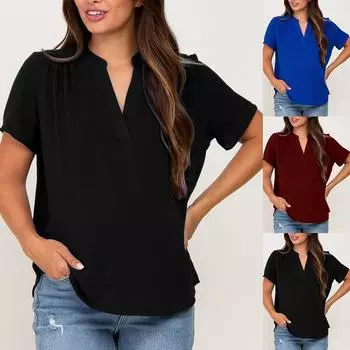 Футболка для беременных с v-образным вырезом и короткими рукавами, свободные топы для грудного вскармливания для беременных