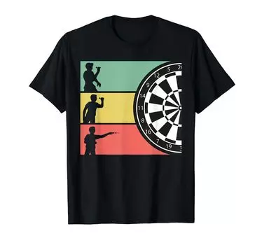 Футболка для дартсиста Retro Dart 180 26 Bullseye чёрный