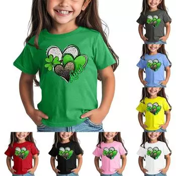 Футболка для детей, однотонная, с коротким рукавом, свободный крой, топы-пуловеры для мальчиков и девочек 100 чёрный