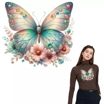 Футболка для девочек, термонаклейка, теплопередача, сделай сам, моющиеся, новые аксессуары для одежды, нашивки для одежды, горячая слеза