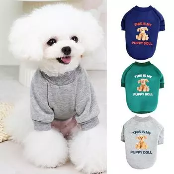 Футболка для домашних животных с мягким принтом, очаровательный спортивный стиль, сохраняет тепло, флисовая текстура для домашних животных 2XL зелёный