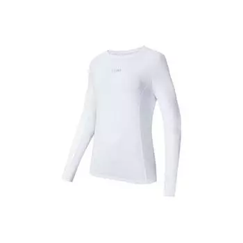 Футболка для фитнеса Anta Training Series, однотонная, с круглым вырезом и длинными рукавами, женские топы, белоснежные 162347408-1 S