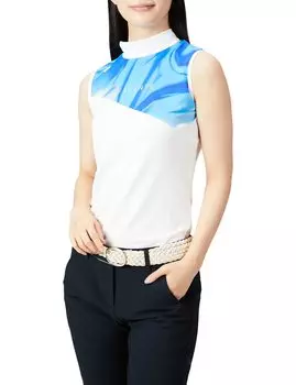 Футболка для гольфа с коротким рукавом, впитывающая пот, быстросохнущая, с защитой от УФ-излучения DGWTJA19 WH00 S [DESCENTE GOLF] UPF50+ для женщин (белый)