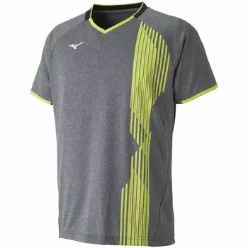 Футболка для игры в бадминтон с коротким рукавом, стандартная, Dynamotion Fit, впитывающая пот, быстросохнущая, мягкая, для тенниса и бадминтона 72MA9007, черная, Япония, размер S на японский чёрный