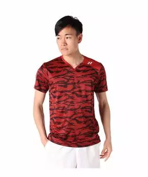 Футболка для игры в футболку 10308Y Бадминтон Теннис Sunset M [YONEX] [Ограниченный товар] (496/SSR Красный, Размер)