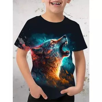 Футболка для мальчиков с изображением тираннозавра рекса, модный тренд, 3D-принт, футболки, детские футболки с короткими рукавами и круглым вырезом, летняя быстросохнущая одежда для мальчиков 170