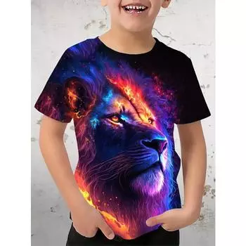 Футболка для мальчиков с изображением тираннозавра рекса, модный тренд, 3D-принт, футболки, детские футболки с короткими рукавами и круглым вырезом, летняя быстросохнущая одежда для мальчиков 170