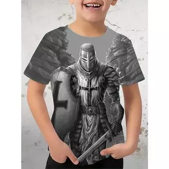 Футболка для мальчиков с изображением тираннозавра рекса, модный тренд, 3D-принт, футболки, детские футболки с короткими рукавами и круглым вырезом, летняя быстросохнущая одежда для мальчиков 170