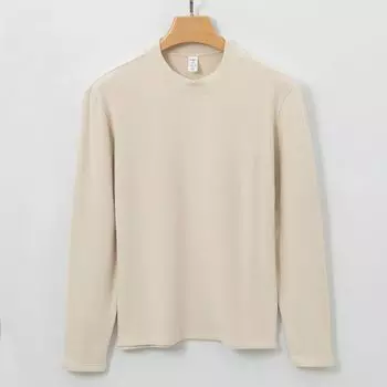 Футболка для мужчин, бархатная, с высоким воротом и длинными рукавами, термобелье для мужчин S