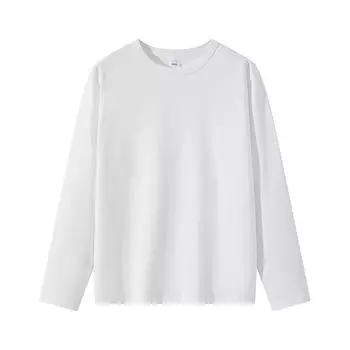 Футболка для мужчин Хлопковые футболки Однотонная мужская одежда Футболки с длинным рукавом Весна Осень Майки 3XL дубильная кора