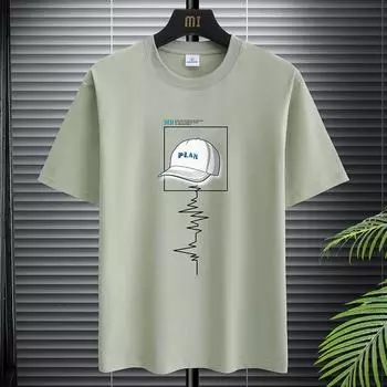 Футболка для мужчин, одежда для фитнеса, белая мужская футболка с круглым вырезом в стиле аниме для мужчин, мужские футболки большого размера S-5XL, готическая панк-шляпа с принтом S белый