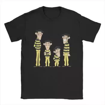 Футболка для мужчин The Daltons Lucky Luke, новинка, футболки с коротким рукавом и круглым вырезом, 100% хлопок, новое поступление одежды S чёрный