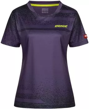 Футболка для настольного тенниса Donic Rafter Table Tennis, официально сертифицированная, фиолетовая, размер L, GL148, женская, JTTA (Ассоциация Японии) Женский (ГВ) фиолетовый