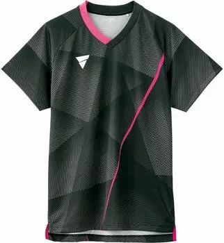 Футболка для настольного тенниса VICTAS унисекс, модель национальной сборной Японии 2021 года, можно носить на официальных матчах, черная, XS 031484, мужская, V-NGS200 (0020) чёрный