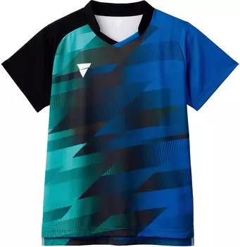 Футболка для настольного тенниса, впитывающая пот, быстросохнущая, унисекс, 512401, синяя, L [Victus] V-GS400 JTTA (Ассоциация Японии) (5000) синий