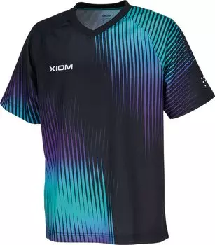 Футболка для настольного тенниса XIOM Austin, официальная сертифицированная футболка для настольного тенниса унисекс, черная, M GAS00001 JTTA (Ассоциация Японии) (004)