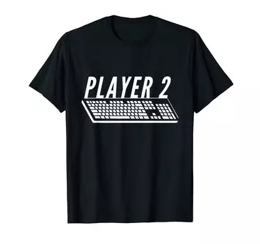 Футболка для пары «Игрок 2 ПК-геймерская клавиатура геймер-воин ПК-геймер»