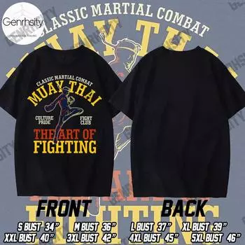 Футболка для тайского бокса, кикбоксинг, 3D-принт, хлопок, быстросохнущая, унисекс, с коротким рукавом, круглый вырез, микс смешанных единоборств, боевое искусство, боевая тренировка, фитнес-тренировка S