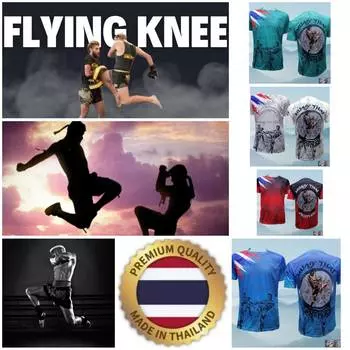 Футболка для тайского бокса, летающего наколенника, 3D-принт, винтажная тренировочная, защита от ультрафиолета, быстросохнущая, мужская, женская, унисекс, с коротким рукавом, с круглым вырезом, смешанные боевые искусства M