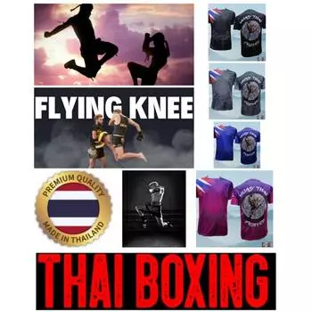Футболка для тайского бокса, летающего наколенника, 3D-принт, винтажная тренировочная, защита от ультрафиолета, быстросохнущая, мужская, женская, унисекс, с коротким рукавом, с круглым вырезом, смешанные боевые искусства M