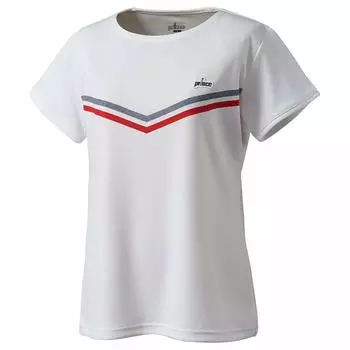 Футболка для тенниса WL9071 белая, размер S, японский [Prince] [женская] (146) (эквивалент S)