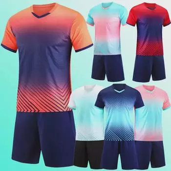 Футболка для тренировок юношеской футбольной команды для школ – с коротким рукавом L небесно-голубой