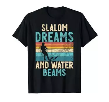 Футболка для водных лыж Slalom Dreams and Water Beams чёрный
