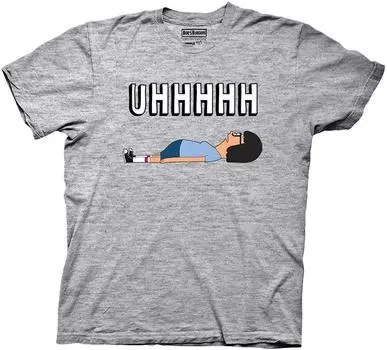 Футболка для взрослых Ripple Junction BobS Burgers Uhhh Tina, лежащая на полу S