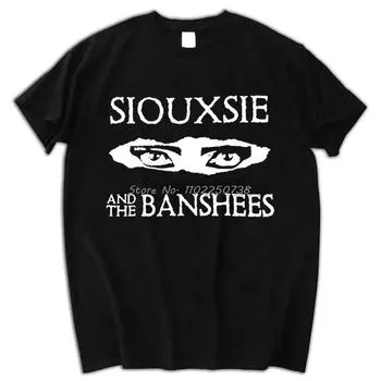 Футболка для женщин и мужчин Harajuku Siouxsie and The Banshees Мужская футболка Cool Goth Punk Eyes Графические футболки The Cure Ropa Hombre S бежевый