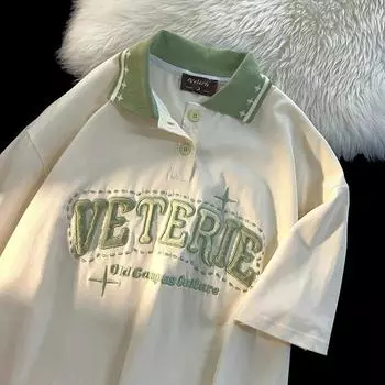 Футболка для женщин, летние топы больших размеров, свободные повседневные рубашки поло с короткими рукавами, повседневные удобные женские топы M белый