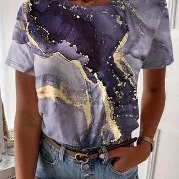 Футболка для женщин, повседневная одежда для отпуска, свободная футболка с коротким рукавом, летняя модная футболка большого размера, женская футболка для вечеринок XS