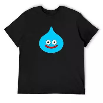 Футболка Dragon Quest Slime для мужчин, футболка с рисунком, футболки из хлопка с рисунком, простые черные футболки для мужчин S белый