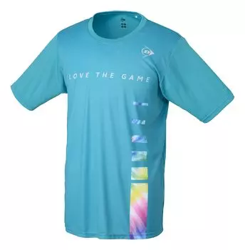 Футболка Dunlop Tennis Wear Badminton Game с влагопоглощающим быстросохнущим покрытием и защитой от ультрафиолета DAL8401 2024SS Lake Blue M [DUNLOP] озеро синий