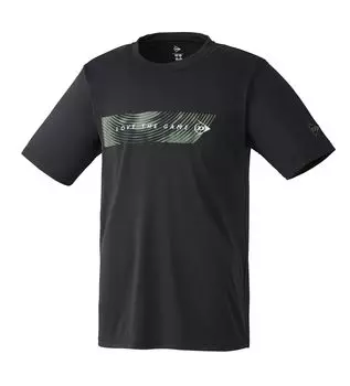 Футболка Dunlop Tennis Wear Badminton Game с водопоглощающей быстросохнущей защитой от ультрафиолета DAL8440 2024FW Black L [DUNLOP] чёрный