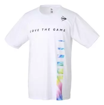 Футболка Dunlop Tennis Wear Badminton Game с водопоглощающей быстросохнущей защитой от ультрафиолета DAL8401 2024SS белая M [DUNLOP] белый