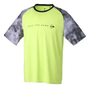 Футболка Dunlop Tennis Wear Badminton Game с водопоглощающей быстросохнущей защитой от ультрафиолета DAL8402 2024SS светло-зеленого цвета S [DUNLOP] светло-зеленый