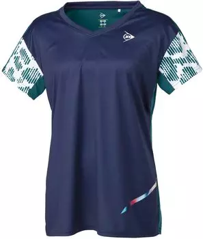 Футболка Dunlop Tennis Wear Game Navy L [DUNLOP] женская DAP-1322W - тёмно-синий