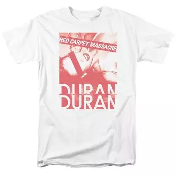 Футболка Duran Duran Red Carpet Massacre Rock N Roll Music, белая футболка унисекс S