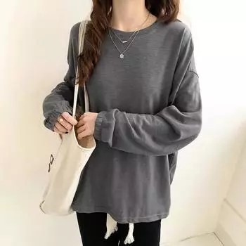 Футболка Early Autumn женская с длинными рукавами, толстовка с капюшоном больших размеров, свободный белый базовый топ S белый