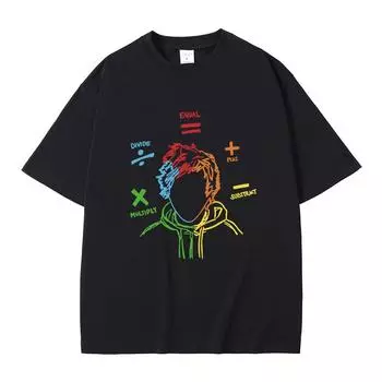 Футболка Ed Sheeran The Math Tour Sheerios, 100% хлопок, повседневная футболка с коротким рукавом, винтажная футболка свободного покроя в стиле хип-хоп S