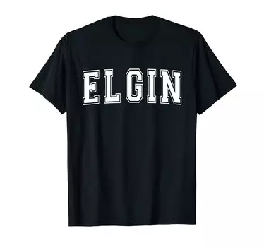 Футболка ELGIN IL ILLINOIS USA в винтажном спортивном стиле в университетском стиле