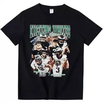 Футболка Exciting Whites Футболки Exciting Whites Футболки унисекс с круглым вырезом и коротким рукавом с графикой XS чёрный