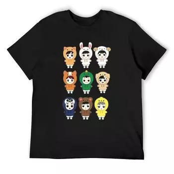 Футболка Exo.Cutie.Babies.In.Onesies, футболка с рисунком животных для мальчиков, винтажная графика, мужские футболки, высокое качество S белый