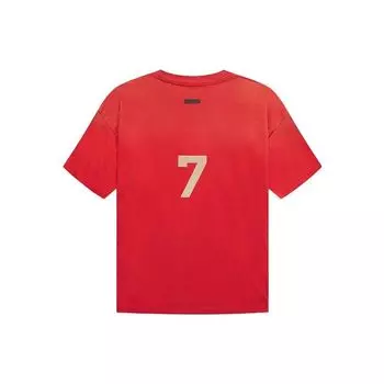 Футболка Fear of God 7 винтажные красные мужские топы FG50-069CTJ-646 XS